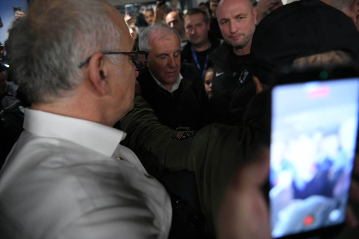 Željko Obradović na aerodromu Nikola Tesla u Beogradu