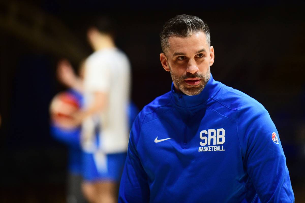 Dušan Alimpijević na treningu reprezentacije Srbije