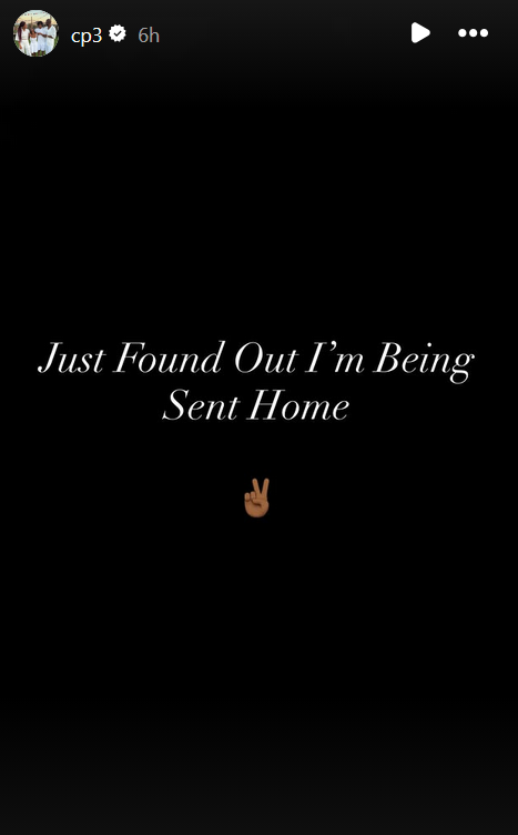 Skrinšot Krisa Pola o otkazu