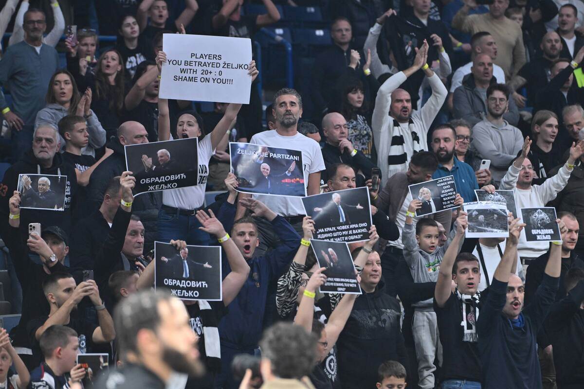 Navijači Partizana podrška Željku Obradoviću