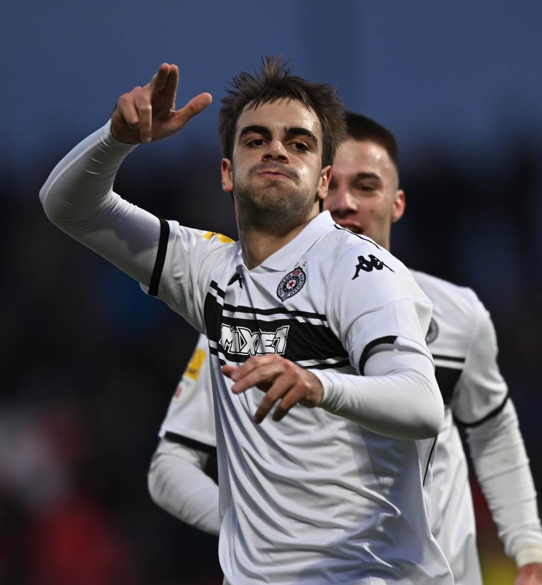 Jovan Milošević slavi gol Partizana protiv Radničkog 1923