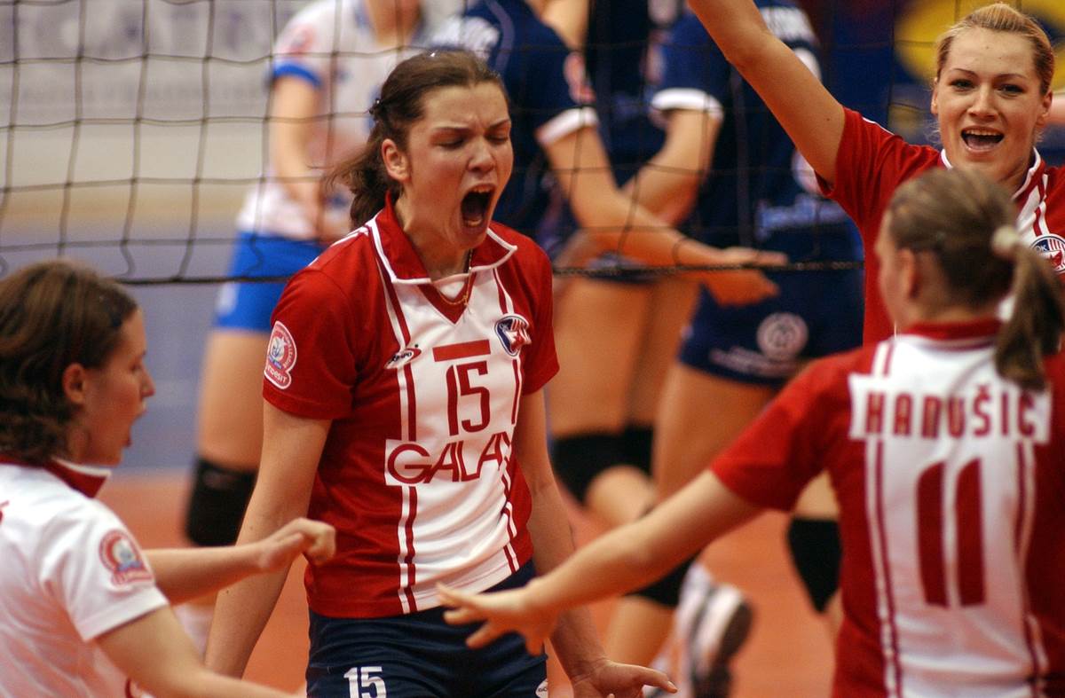 Anja Spasojević proslavlja poen u dresu Crvene zvezde