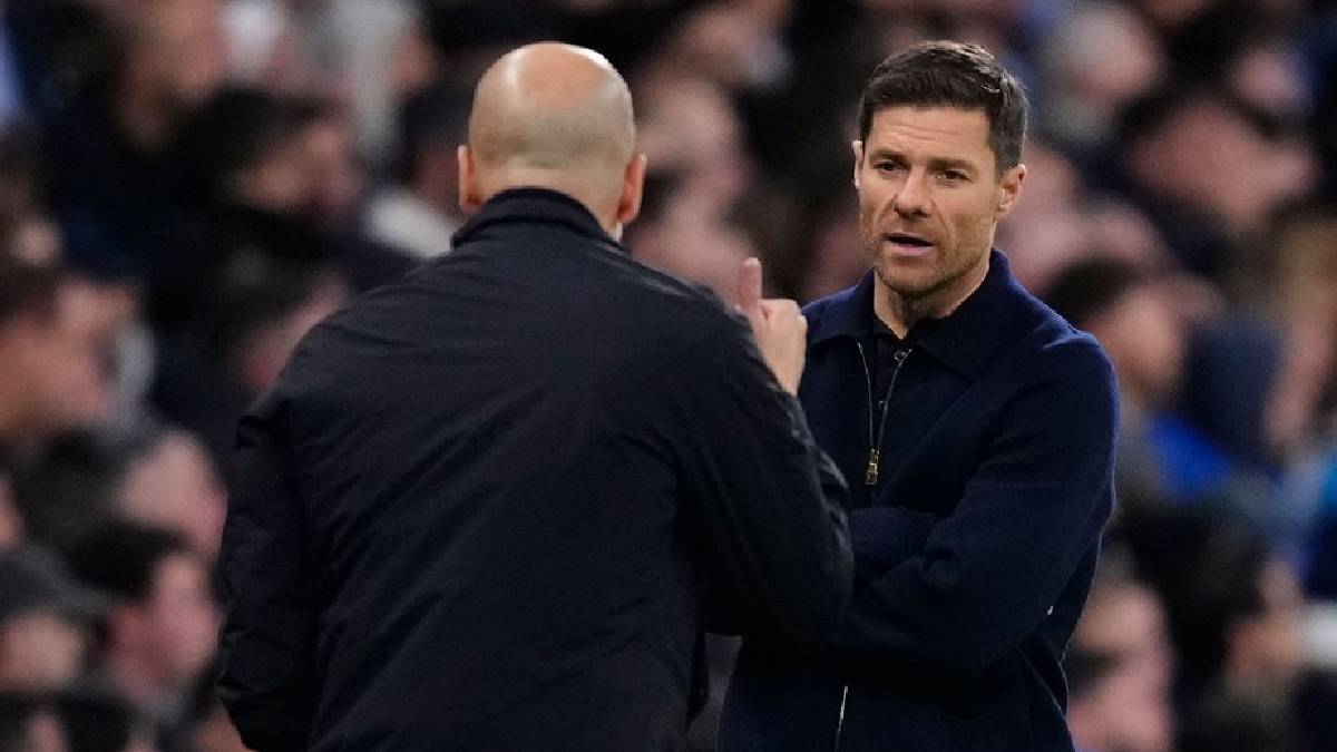 Pep Gvardiola i Ćavi Alonso na utakmici Real Madrid Mančester siti