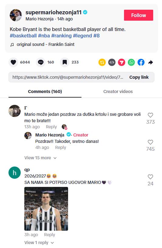 Mario Hezonja prepiska sa navijačima