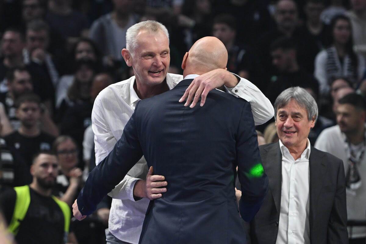 Saša Obradović i Žarko Paspalj na derbiju Partizan Zvezda