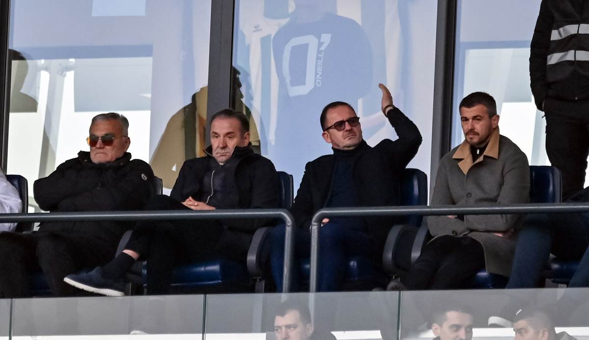 Uprava Partizana na utakmici u Loznici na stadionu Lagator