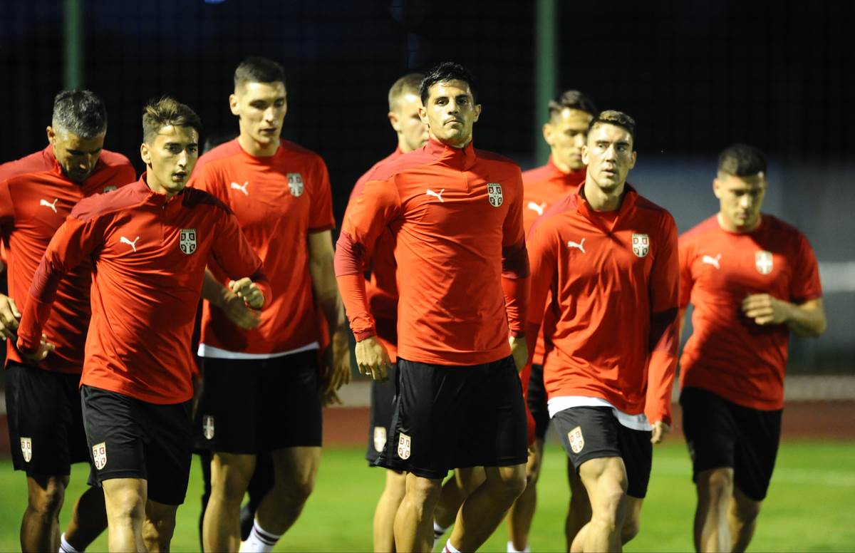 Danijel Aleksić na treningu reprezentacije Srbije