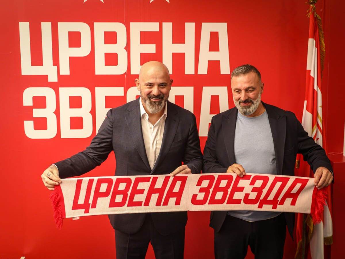 Dejan Stanković i Nenad Sakić na promociji u Crvenoj zvezdi