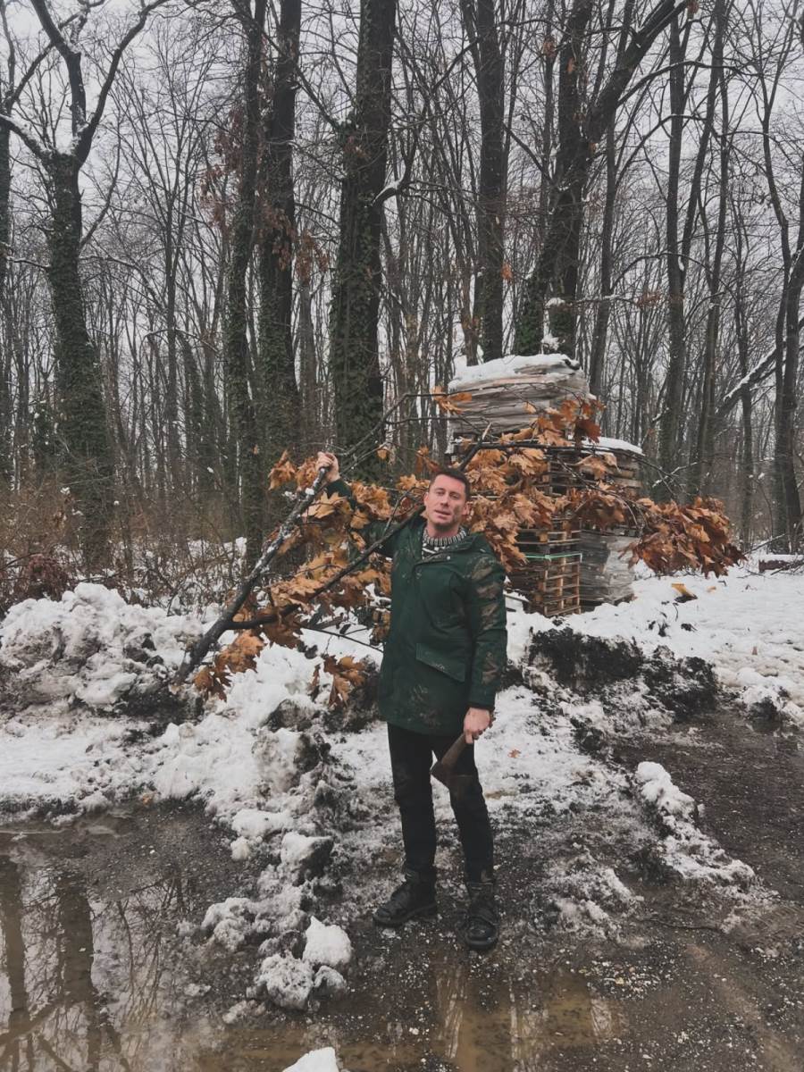 Jovan Patić Badnji dan sa ćerkom