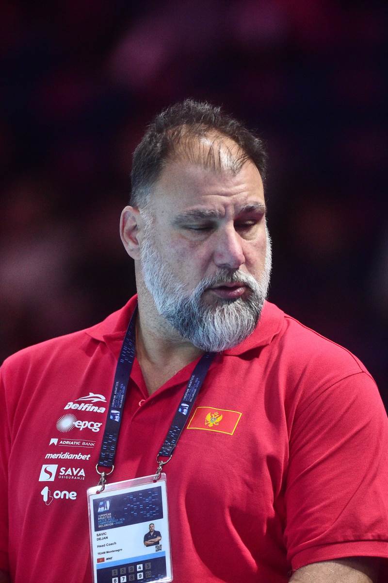 Dejan Savić reaguje tokom utakmice Crne Gore na Evropskom prvenstvu u Beogradu