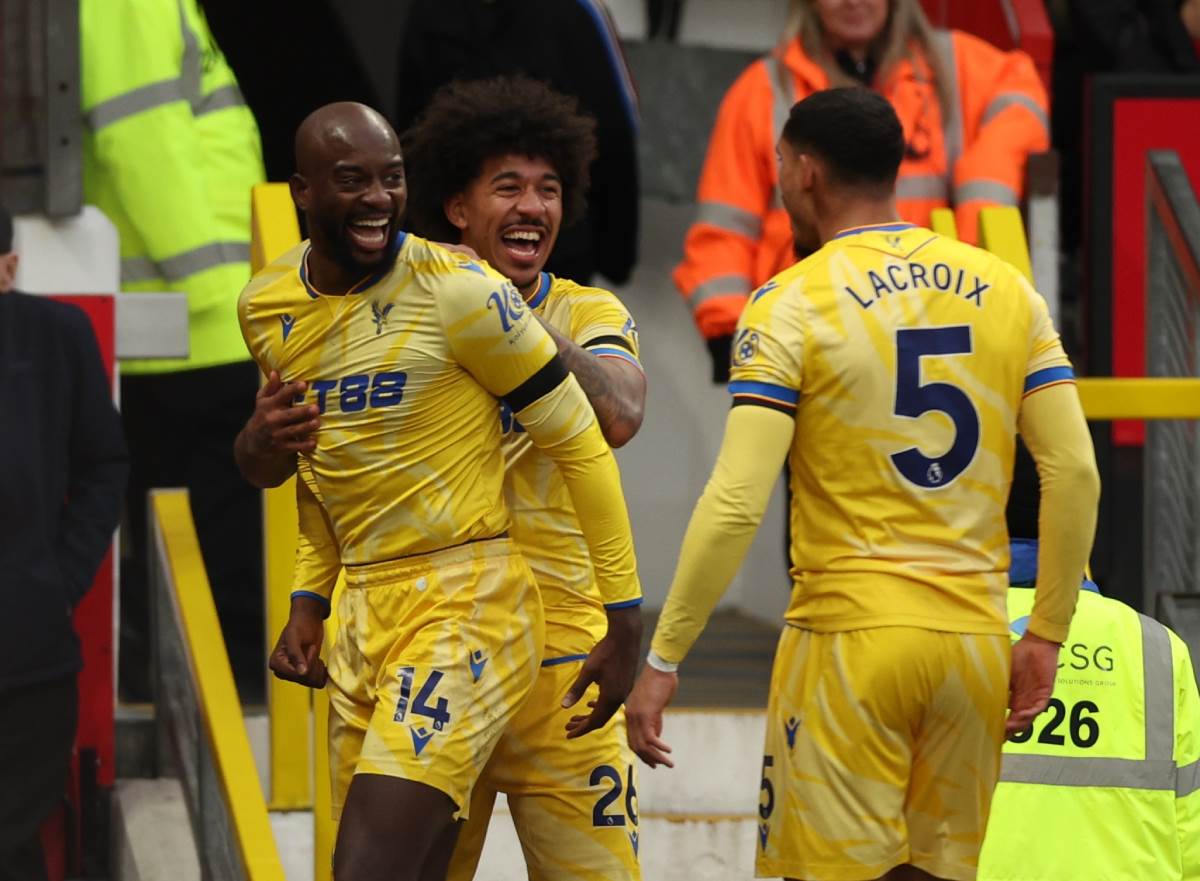 Žan Filip Mateta slavi gol u Kristal Palasu