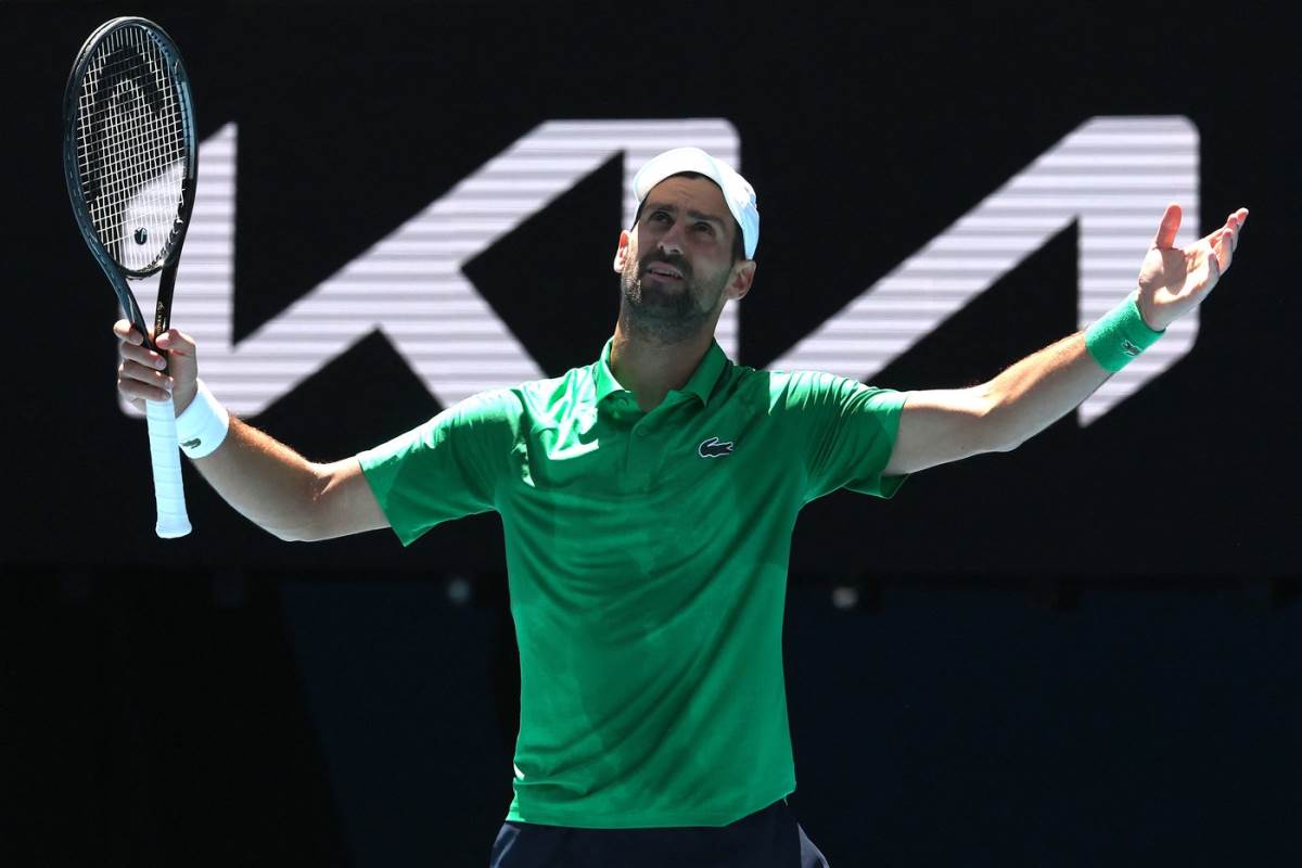 Novak Đoković na meču protiv Frančeska Maestrelija