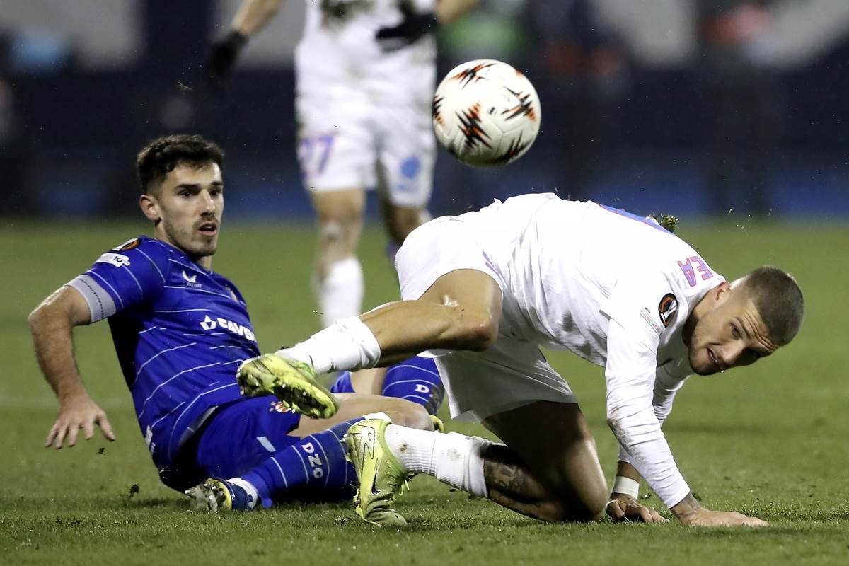 Bruno Goda fudbaler Dinamo Zagreba na utakmici protiv FSCB