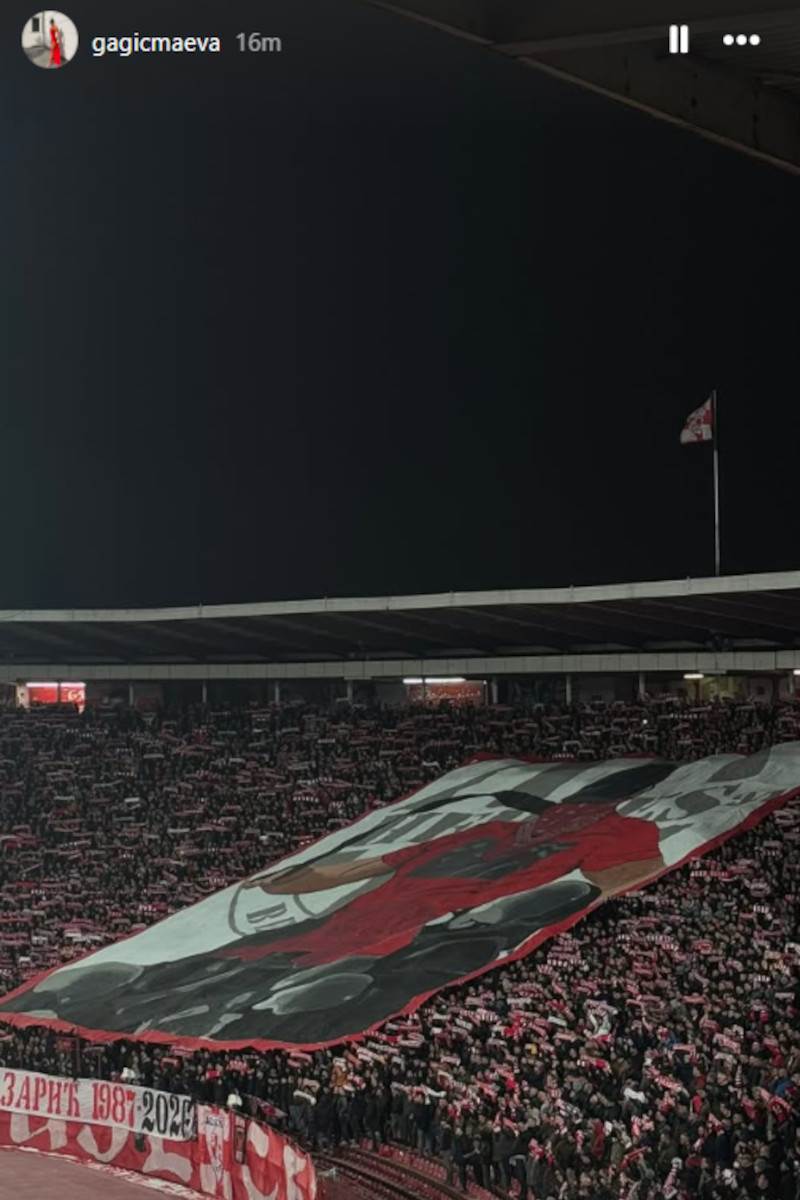 Gagić Marina bivša Darko Lazić Crvena zvezda utakmica.jpg