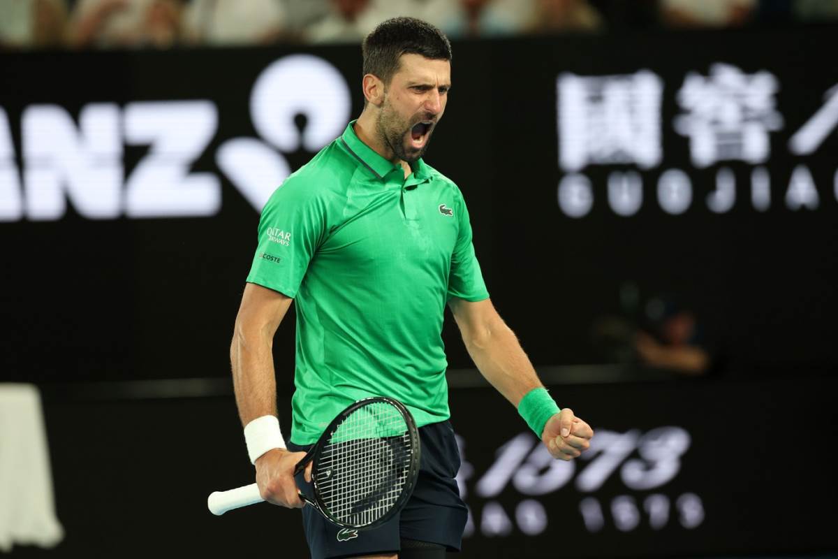 Novak Đoković urlik na Austraijan openu protiv Janika Sinera
