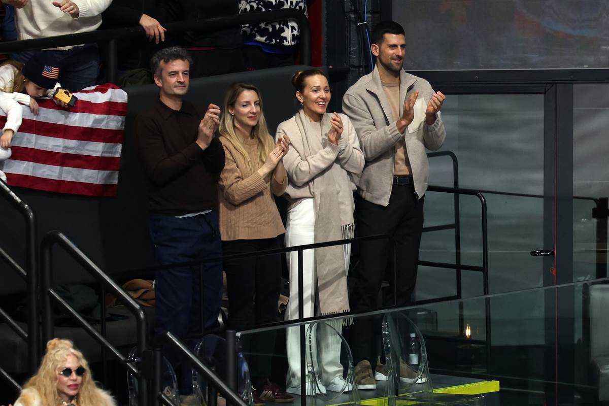 Novak Đoković sa suprugom Jelenom Đoković na Zimskim olimpijskim igrama u Milanu i Kortini