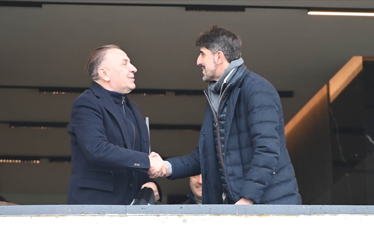 Veljko Paunović i Rasim Ljajić na utakmici Spartak Partizan u loži stadiona
