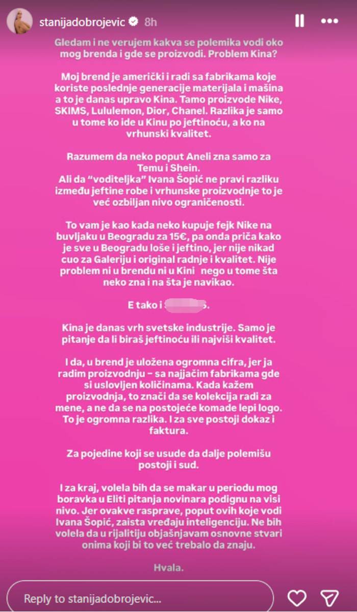 "Dželjana Šopić bruka si za voditeljsku profesiju": Stanija pobesnela, bukti rat