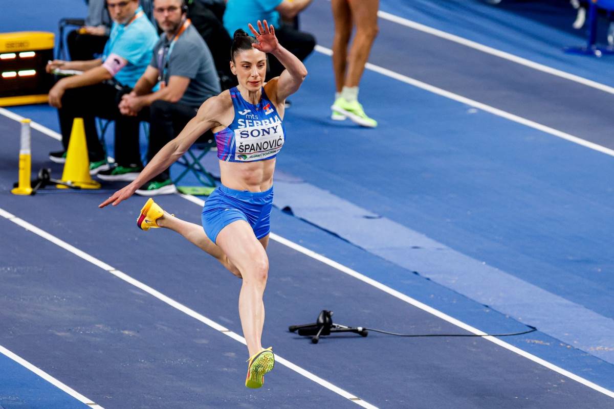 Ivana Španović na zaletištu na Evropskom prvenstvu u Poljskoj