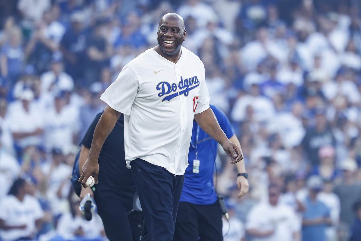 Medžik Džonson raspoložen na utakmici Dodžersa