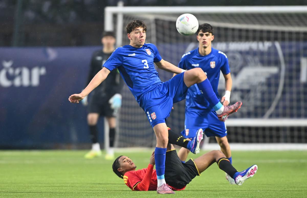 U17 reprezentacija Srbije u fudbalu protiv Belgije