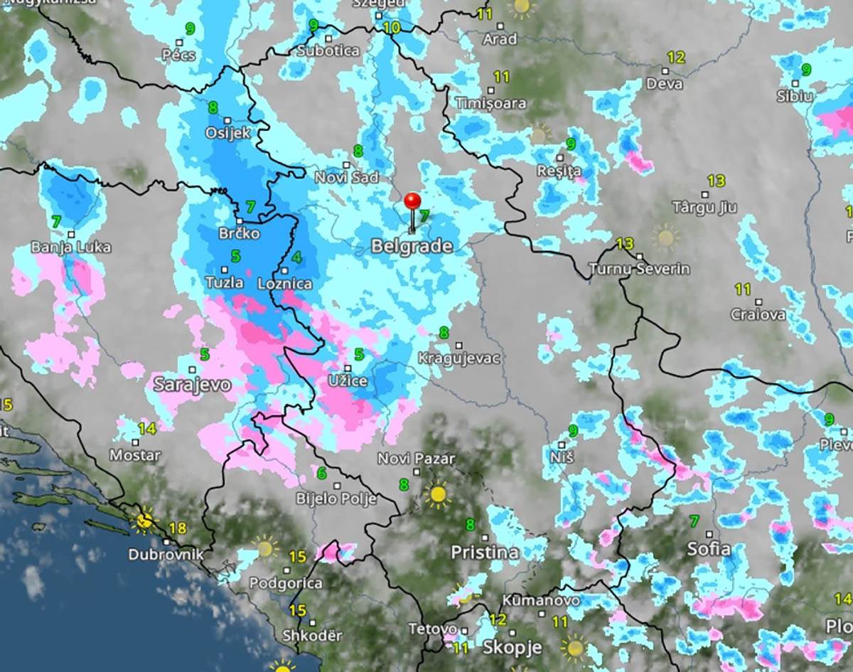 Kretanje padavina u Srbiji