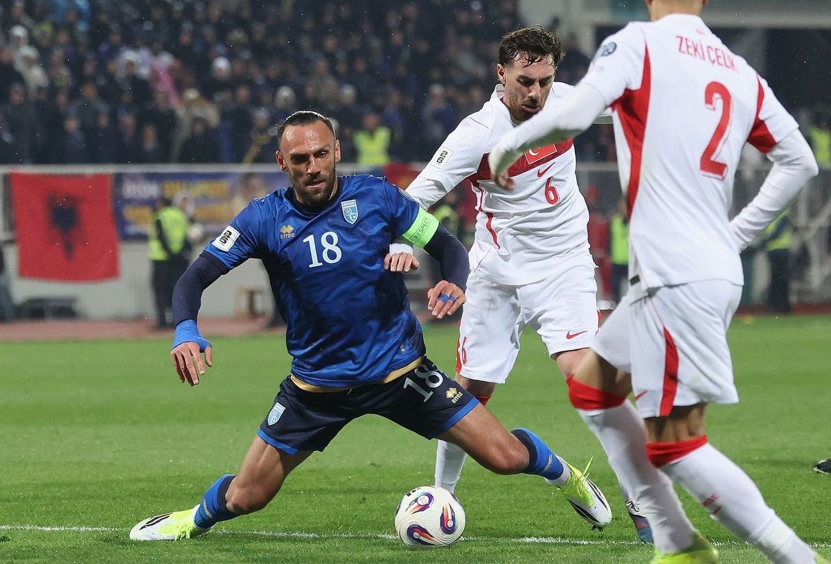Kapiten Kosova Vedat Murići pada kraj turskih igrača u baražu za Svetsko prvenstvo 2026