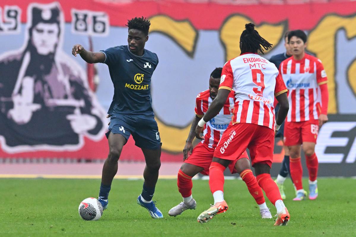 Ričard Odada na utakmici Crvena zvezda OFK Beograd