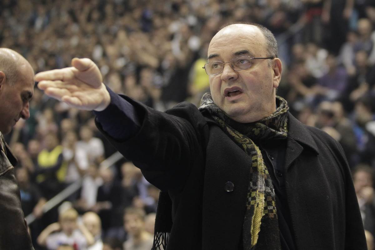 Duško Vujošević kao trener Partizana u Evroligi