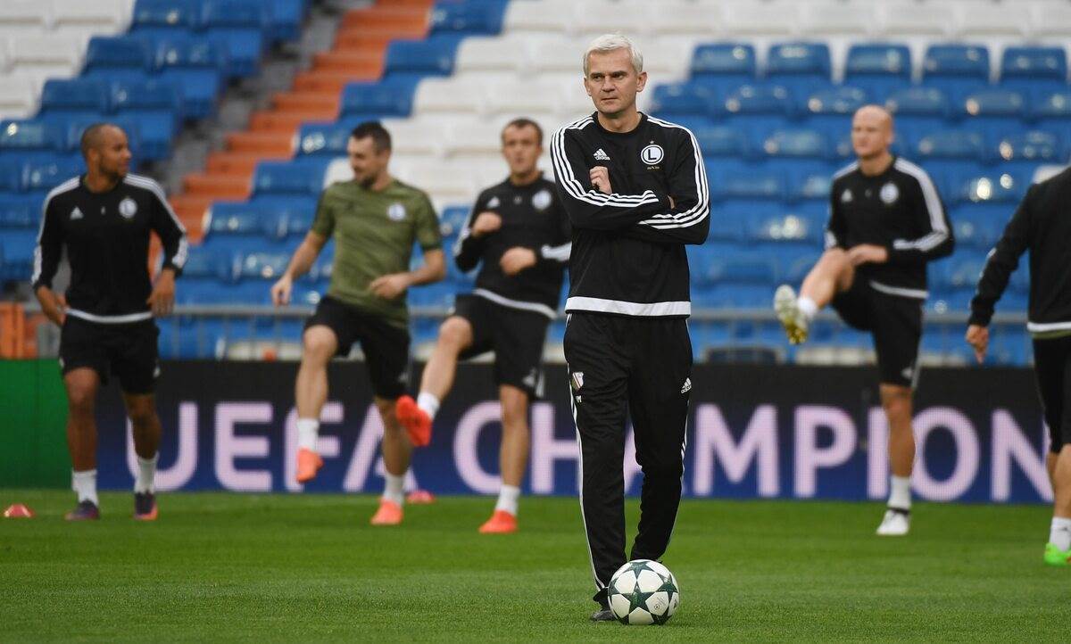 Jacek Magiera na treningu Legije pred Real Madrid