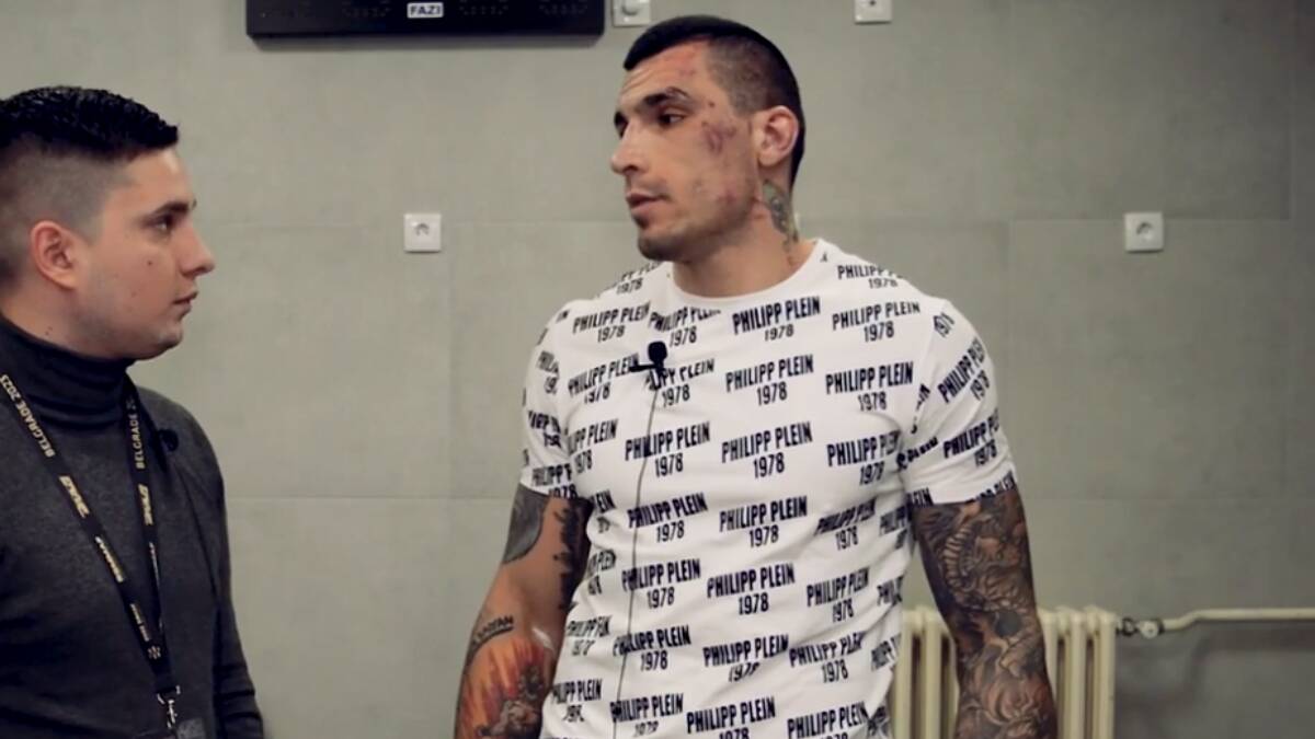 Aleksandar Ilić Džoker daje intervju posle borbe