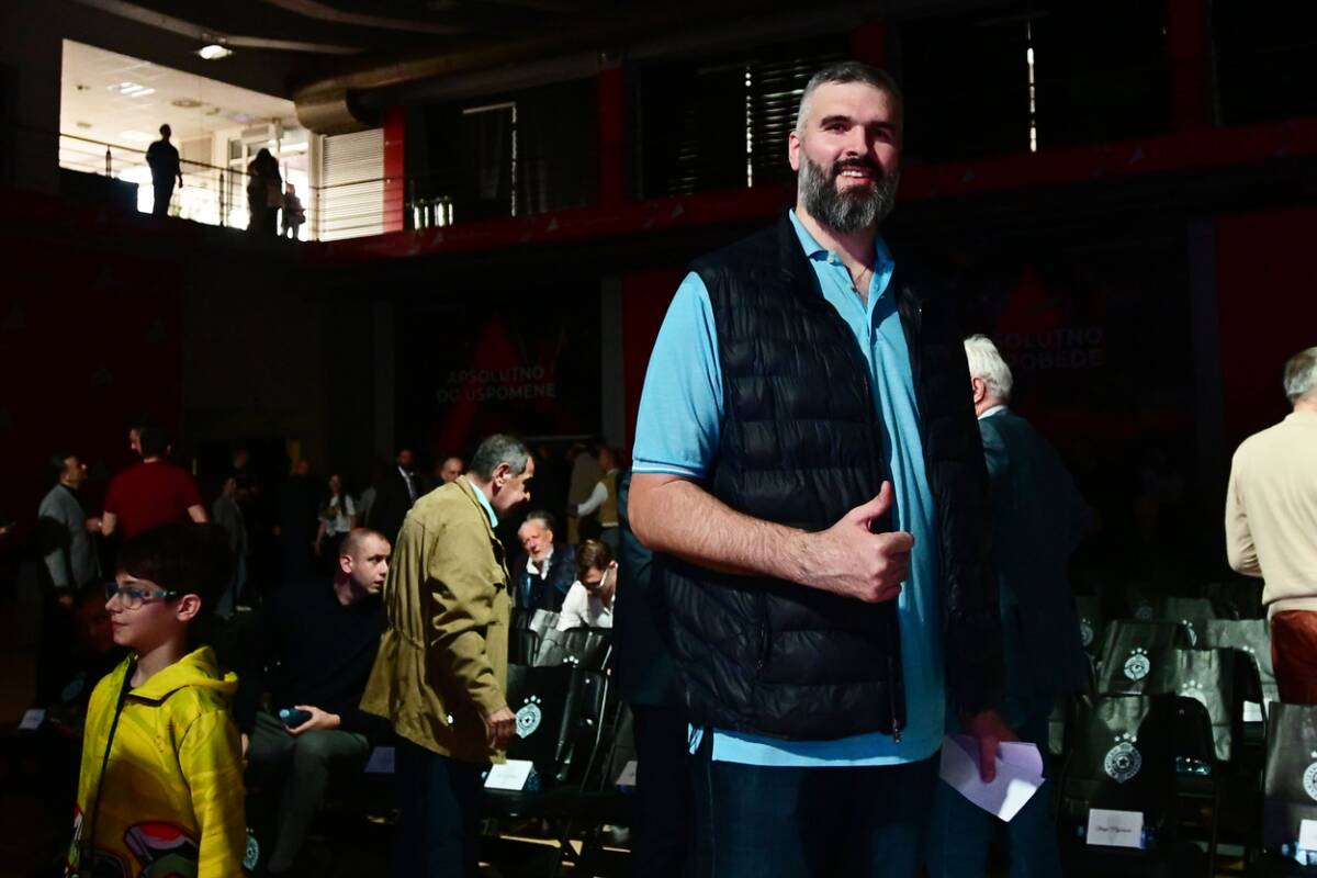 Slavko Vraneš na promociji monografije KK Partizan