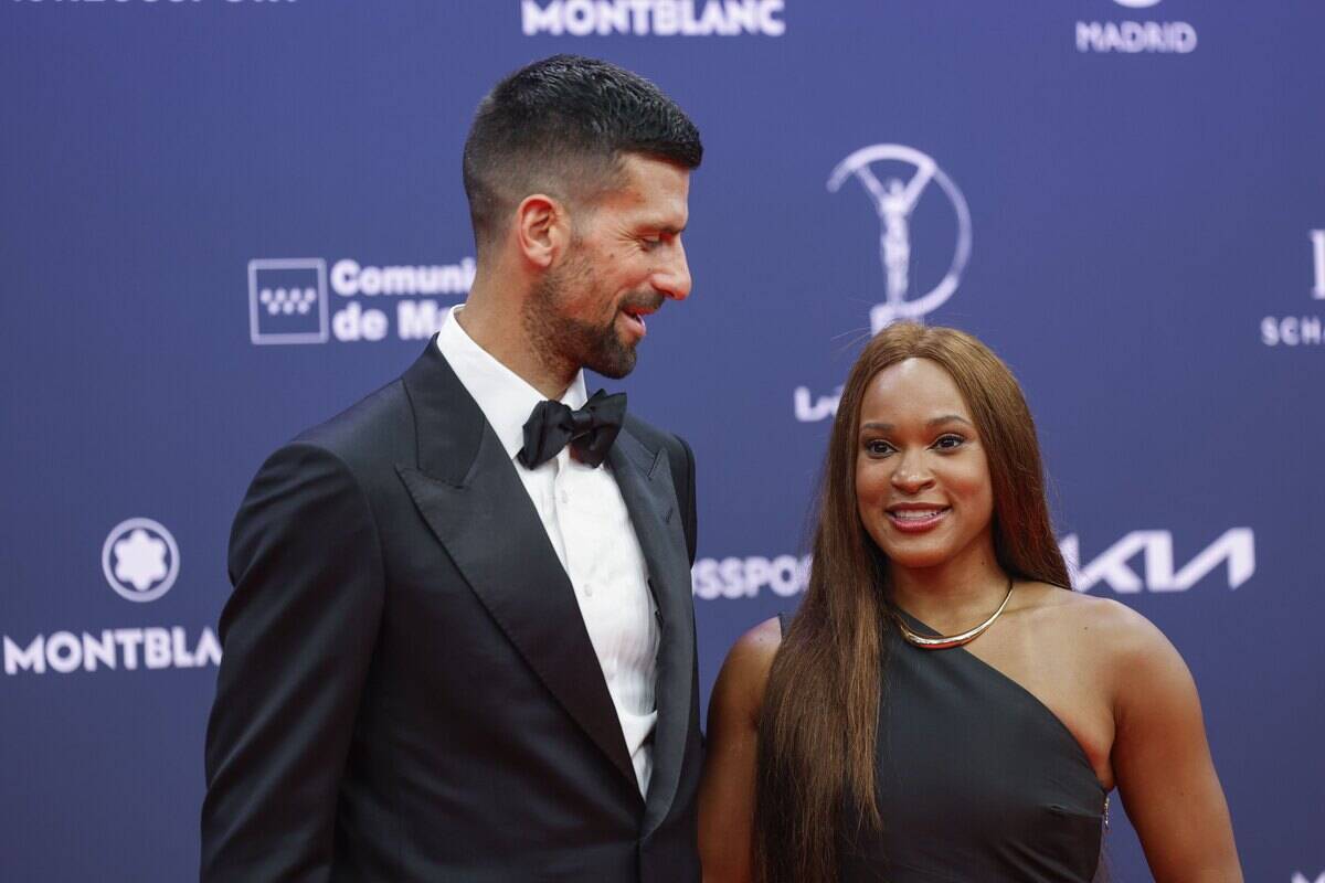 Novak Đoković sa gimnastičarkom Robertom Andrade na dodeli Laureaus nagrada