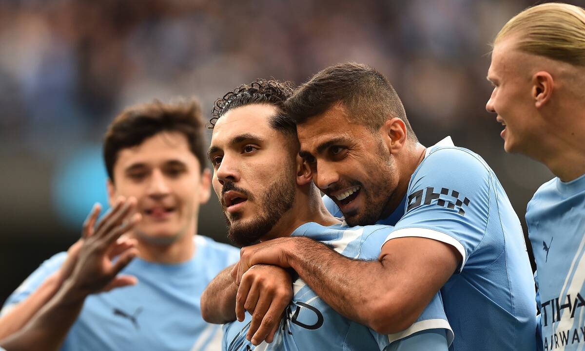 Roman Šerki slavi gol na Arsenal Mančester siti