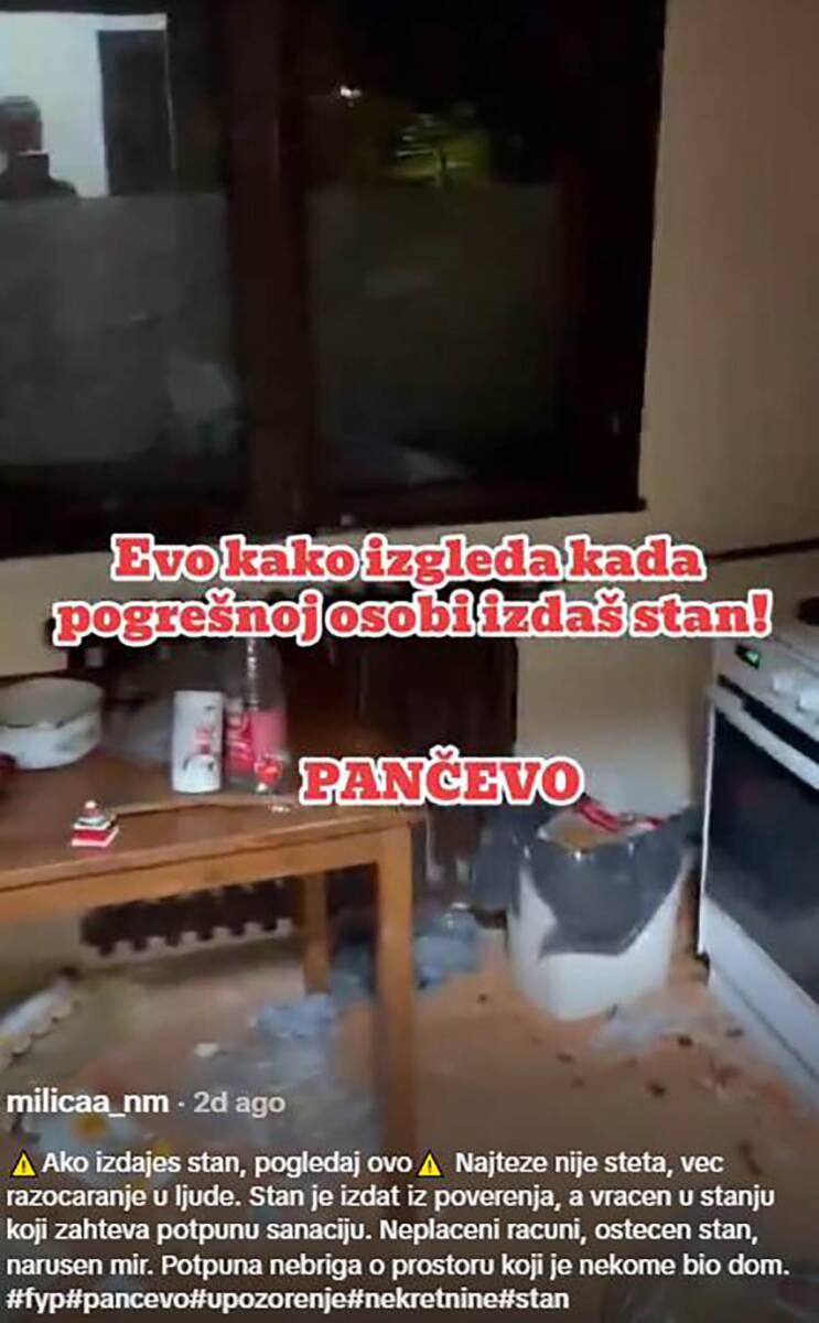Stanari su potpuno uništili stan u Pančevu koji su iznajmljivali (1).jpg