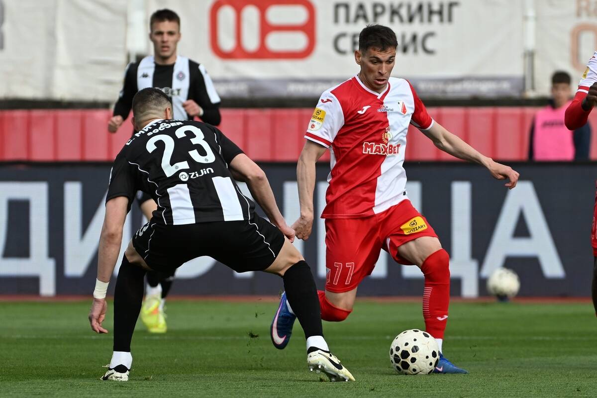 Lazar Ranđelović u prodoru na utakmici Vojvodina Partizan