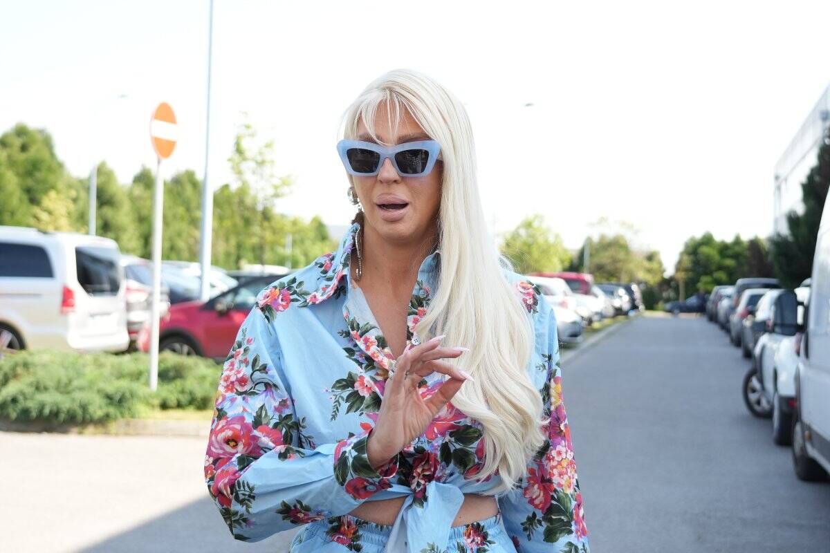 Jelena Karleuša na snimanju Pinkovih zvezda