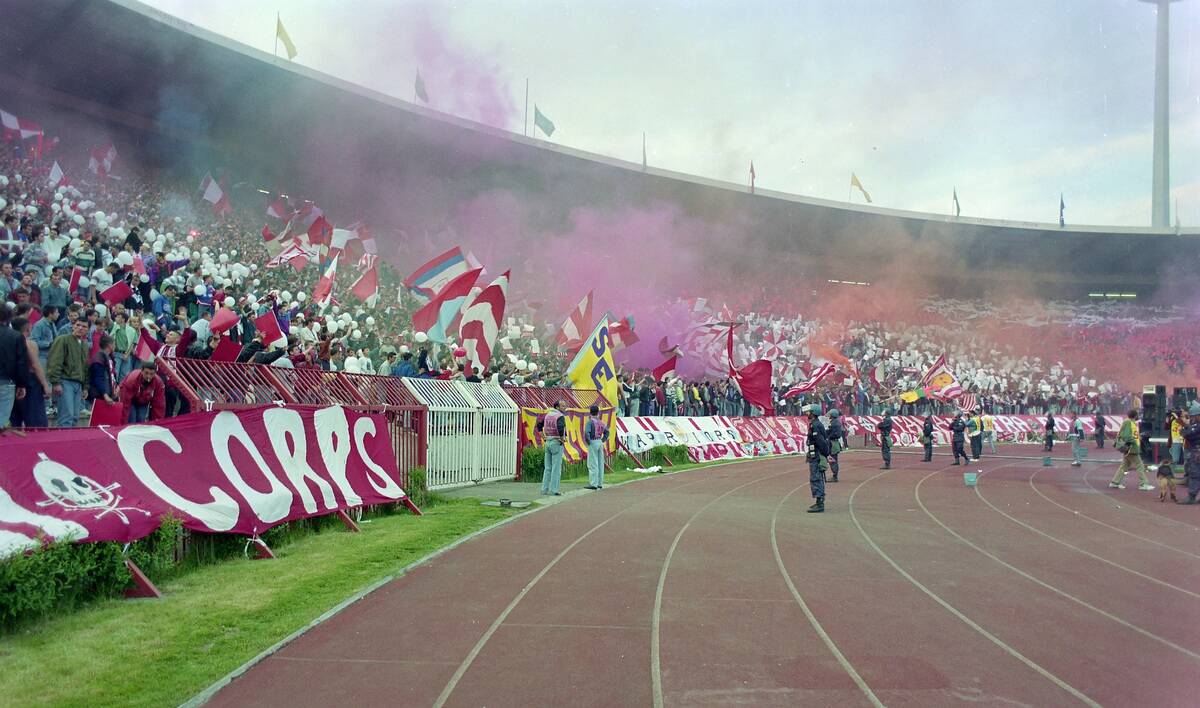 Koreografija Delija na 100. večitom derbiju Crvena zvezda - Partizan