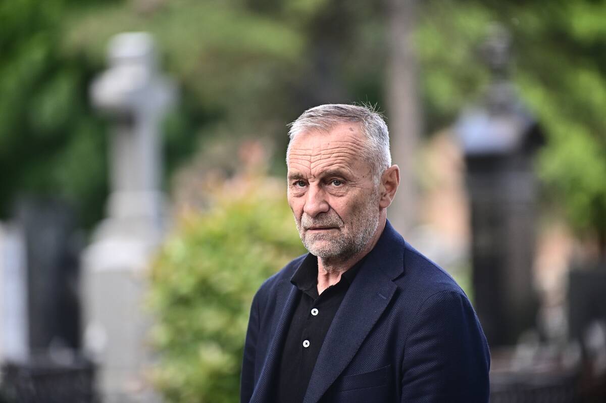 Dragiša Binić na sahrani Vladimira Cvetkovića