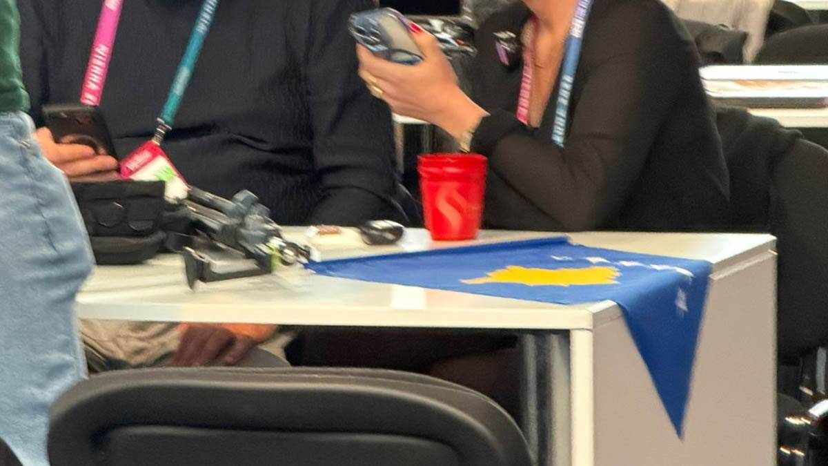 Novinari Albanije poneli zastavu Kosova 6.jpg