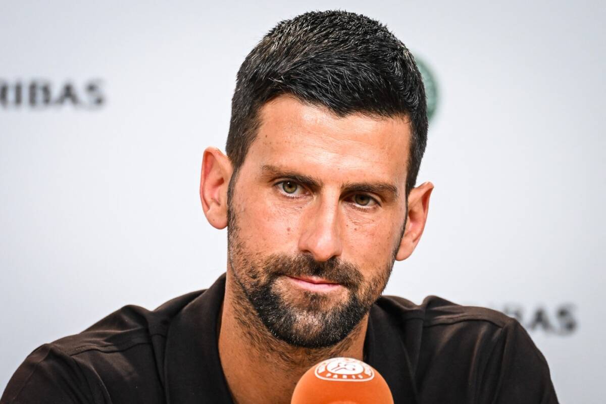 Novak Đoković na konferenciji za novinare na Rolan Garosu