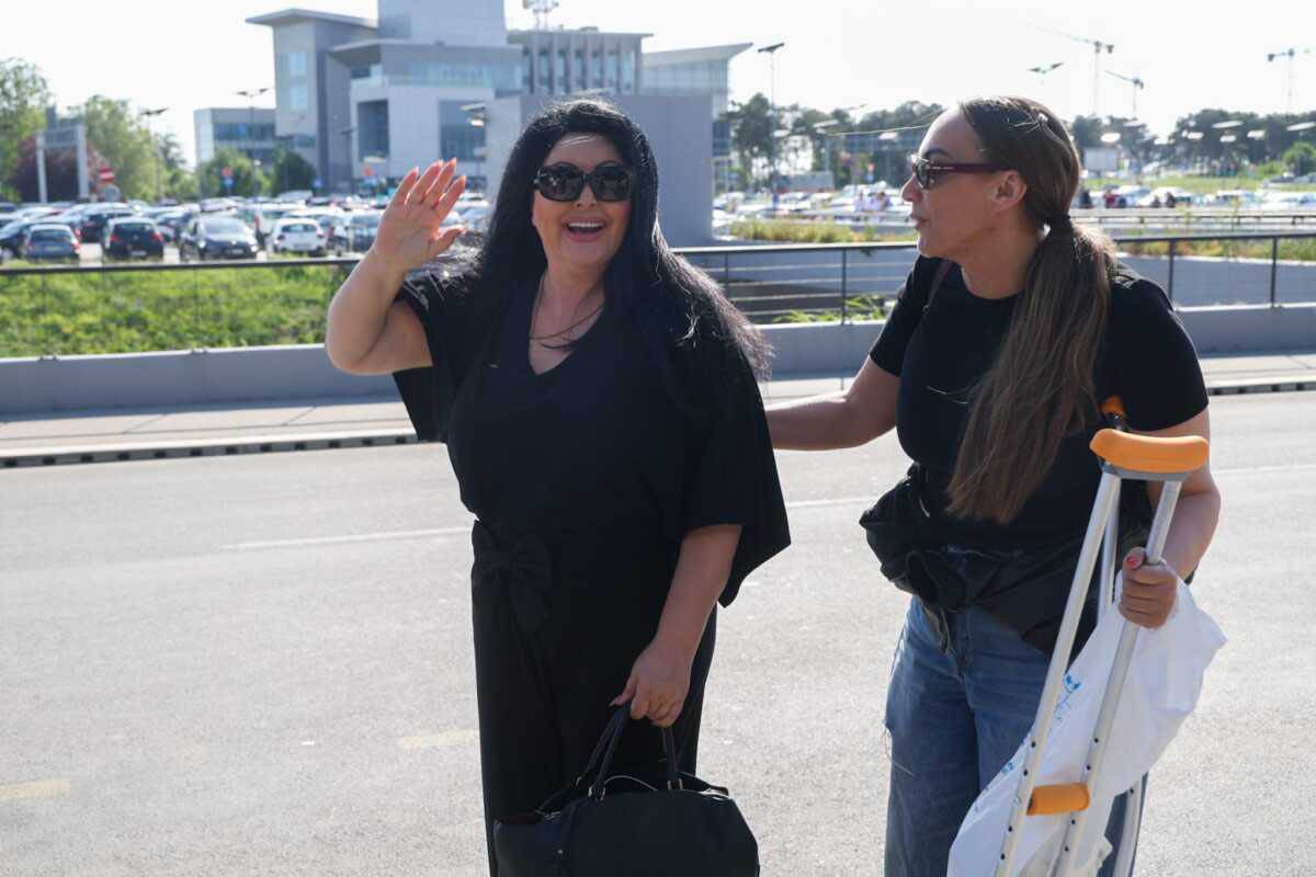 Dragana Mirković i Goga Sekulić na aerodromu u Beogradu