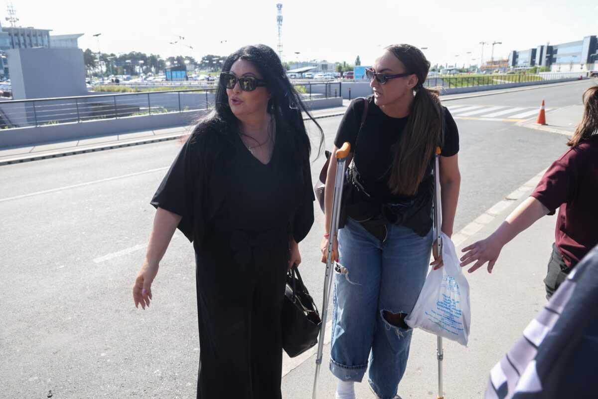 Dragana Mirković i Goga Sekulić na aerodromu u Beogradu