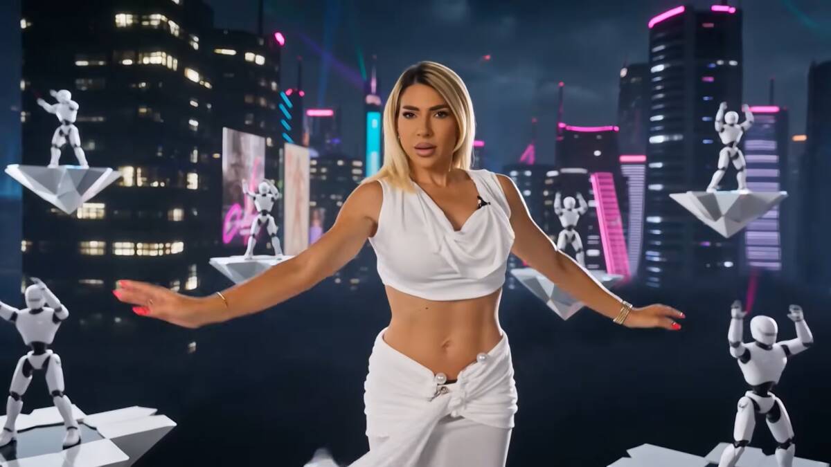 Jovana Jeremić u AI spotu Željka Mitrovića