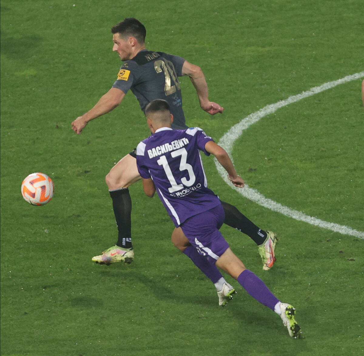 Uroš Nikolić fudbaler Vojvodine na meču protiv Grafičara