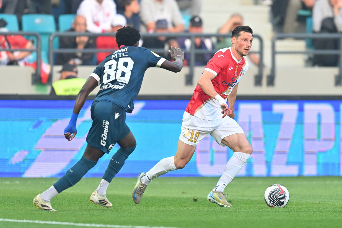 Uroš Nikolić fudbaler Vojvodine na meču protiv Crvene zvezde