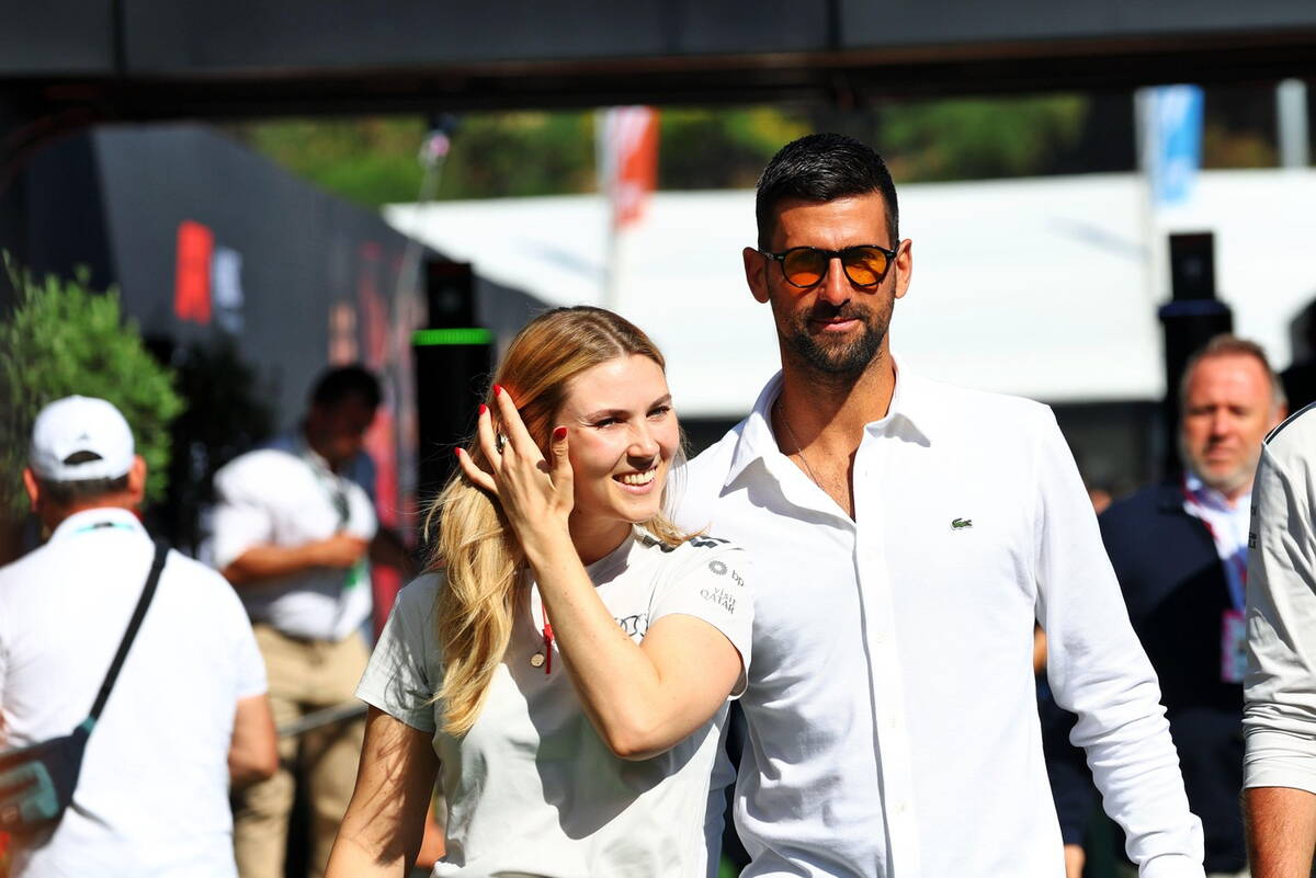 Novak Đoković na trci Formule 1 u Barseloni