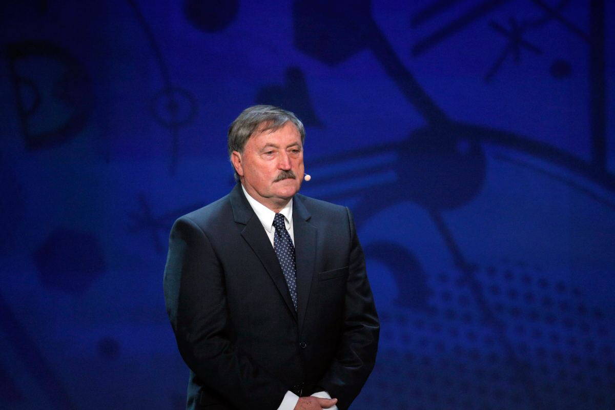 Antonin Panjenka na žrebu za Evropsko prvenstvo 2016