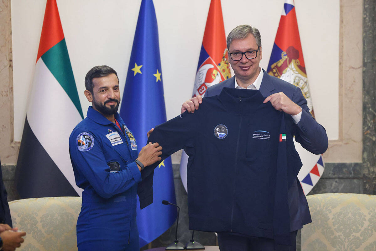 Aleksandar Vučić sa ministrom omladine UAE i prvim arapskim astronautom