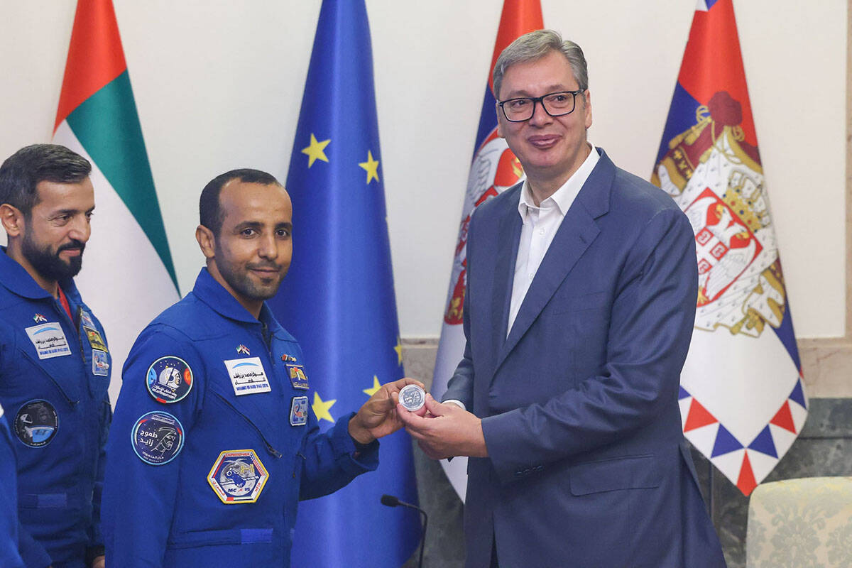 Aleksandar Vučić sa ministrom omladine UAE i prvim arapskim astronautom